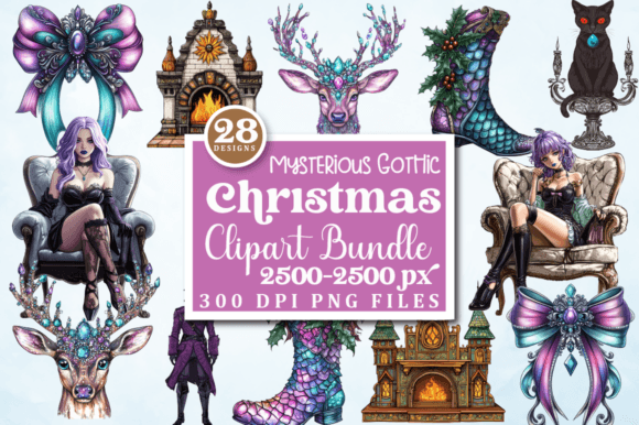 Download Mysterious Gothic Christmas Clipart PNG - Premium Resources